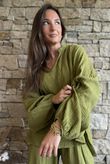 Santos Cushion Cotton Heathcliff Blouse Olive